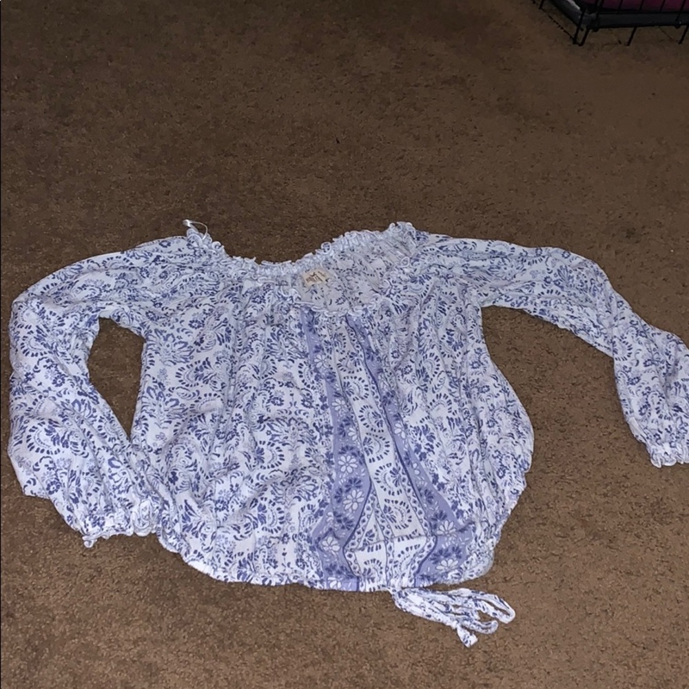 Long sleeve off the shoulder shirt